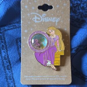 Disney Rapunzel Glittery Pink and Purple Pin